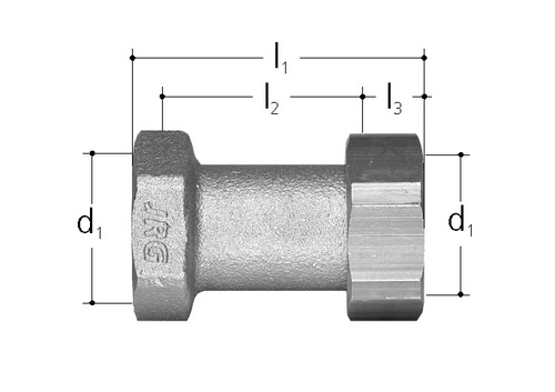 Manchon union, Bronze DN 20 mm