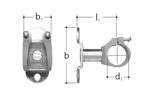 Halterung Stahl Für Verteiler d1 27 mm