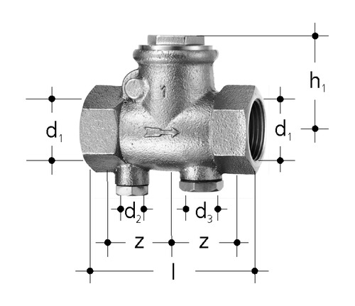 JRG Clapet de retenue, Bronze GN 1/2 inch, DN 15 mm