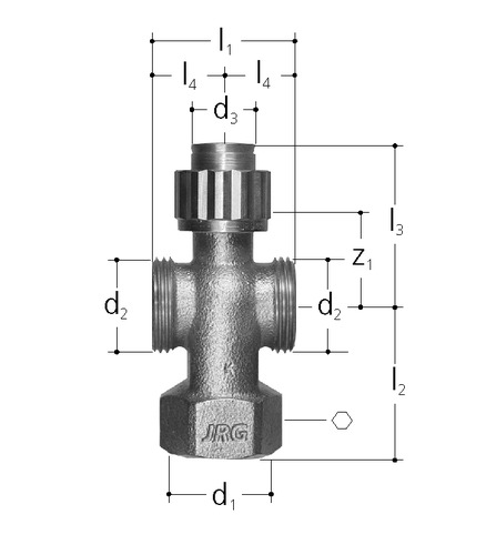 JRG Sanipex Croix, Bronze Pour distributeur d 16 mm