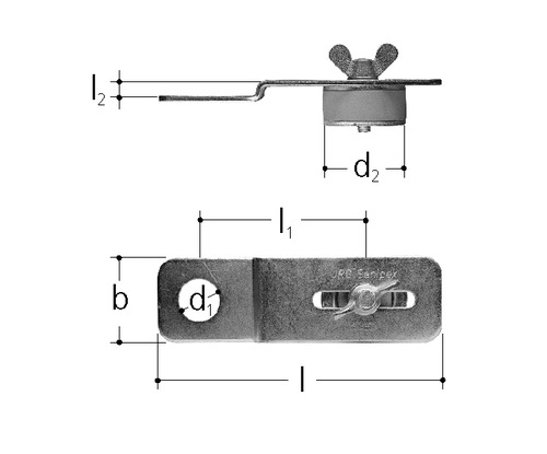 Support acier Pour écoulement d1 22 mm