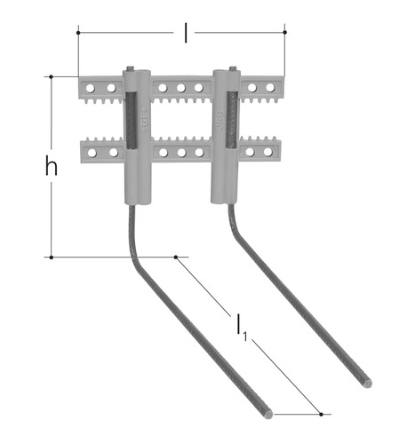 Support de tube, Plastique Simple d-d 16 - 20 mm