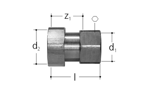 Raccord de transition bronze Avec écrou libre GN 3/4 inch