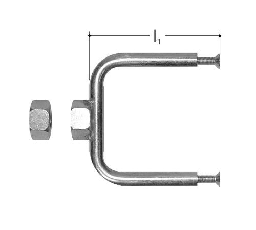 JRG Sanipex Jeu de fixation pour montage en applique acier Pour boîtes 45° l1 55 mm