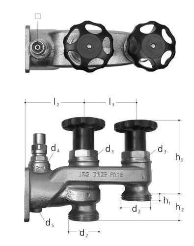 JRG Vanne de by-pass Bronze GN 1 - 1 1/4 inch