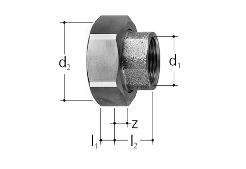 JRG Manchon union bronze GN 1/2 inch