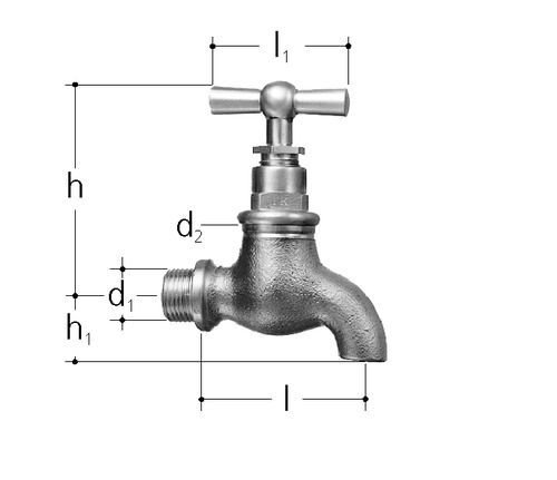 JRG Robinet de vidange, Bronze GN 1/4 inch, DN 8 mm