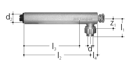 JRG Sanipex Raccord de robinettertie Bronze d 16 mm