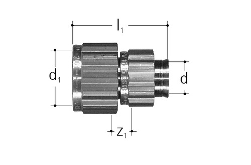 JRG Sanipex Réduction, Bronze d1 25 mm