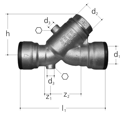 JRG Soupape de retenue sudoFIT, Bronze d 15 mm