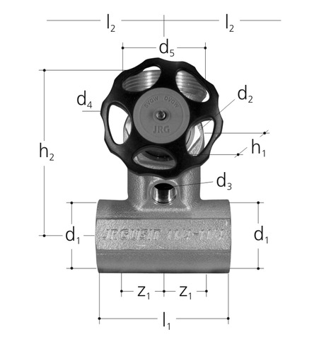 JRG LegioStop JRGUSIT Robinet de distribution, Bronze GN 1 inch, DN-DN  25-20 mm