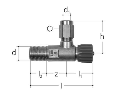 JRG Robinet de réglage équerre laiton GN 1/2 inch, DN 15 mm