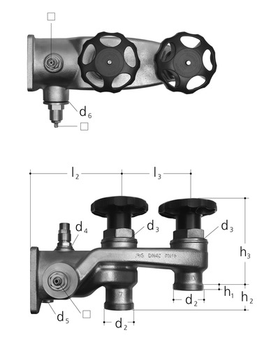 JRG Vanne de by-pass Bronze GN 1 1/2 - 2 inch, DN 40 - 50 mm