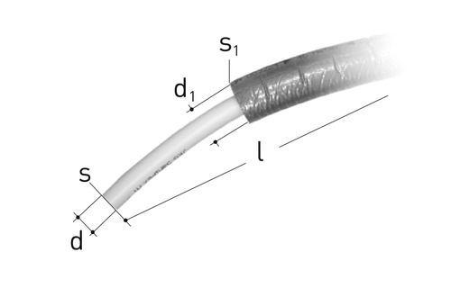 JRG Sanipex MT Tube en rouleau avec isolation PE-Xc Tube multicouches avec isolation 50% d 12 mm