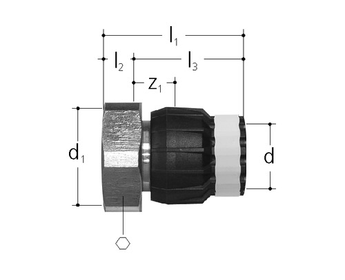 JRG Sanipex MT Raccord union de transition Bronze d 16 mm