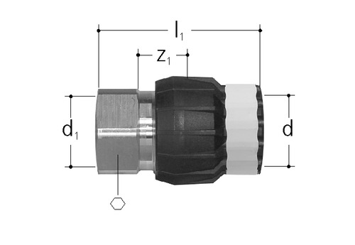 JRG Sanipex MT Übergang Rotguss Mit Innengewinde d 16 mm, GN 1/2 inch