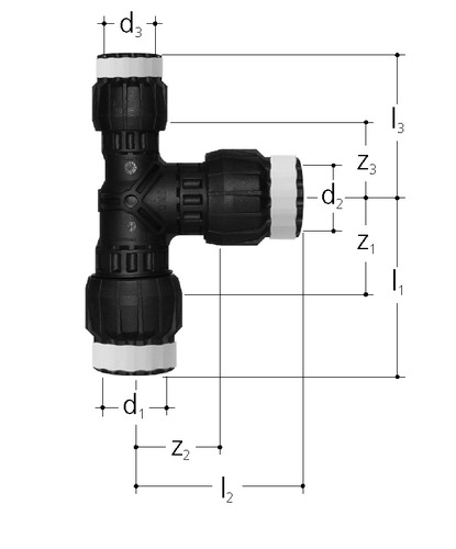 JRG Sanipex MT Té réduit, PPSU d 20 mm