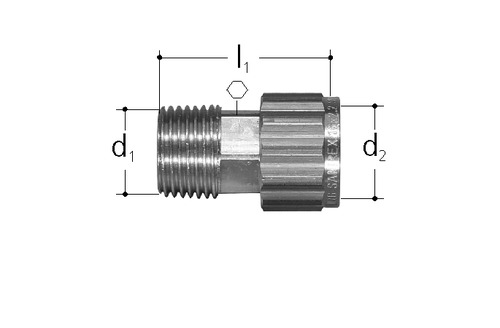JRG Sanipex Coude de transition bronze avec écrou libre d 16 mm
