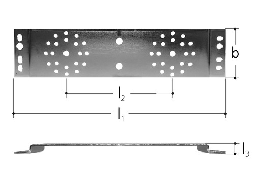 Gabarit de montage double,  Acier b 72 mm