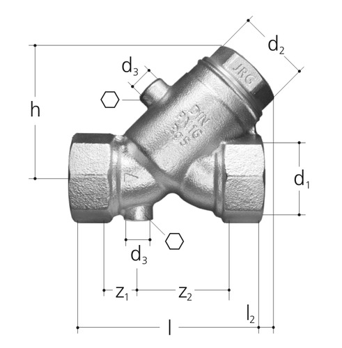 JRG Soupape de retenue bronze GN 1/2 inch, DN 15 mm