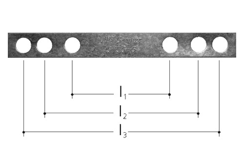 Gabarit d'écartement, Acier l1 76 mm