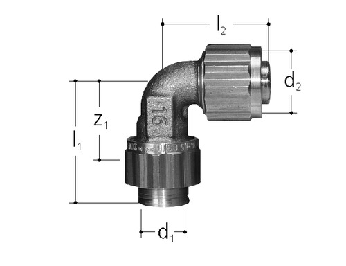 JRG Sanipex Raccord de transition MF bronze d 16 mm