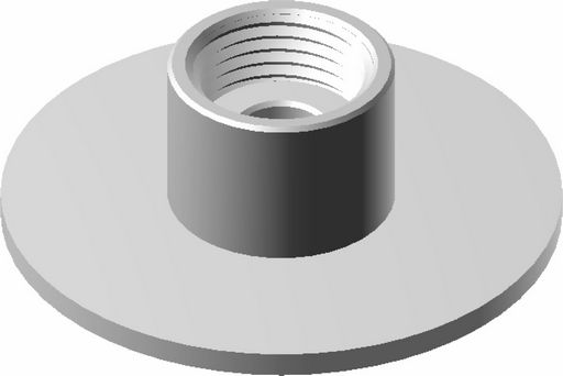 11.8 / Plaque de base ronde INOX V4A manchon vissé, sans trou