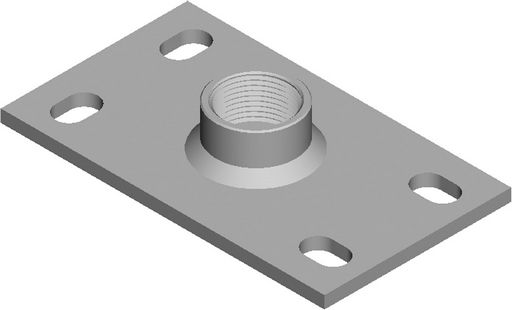 3.30 Plaque de base manchon soudé, 4 trous