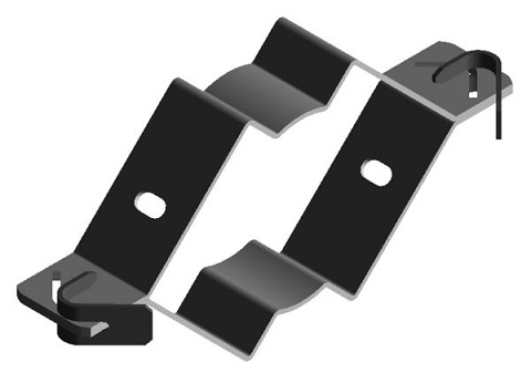 9.1.B / Collier de dalle UNIVERSEL réversible réglable noir  D 10 - 140 mm