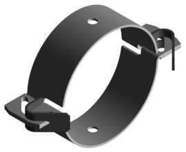 9.2.A Collier de dalle seul STANDARD avec 2 agrafes noir