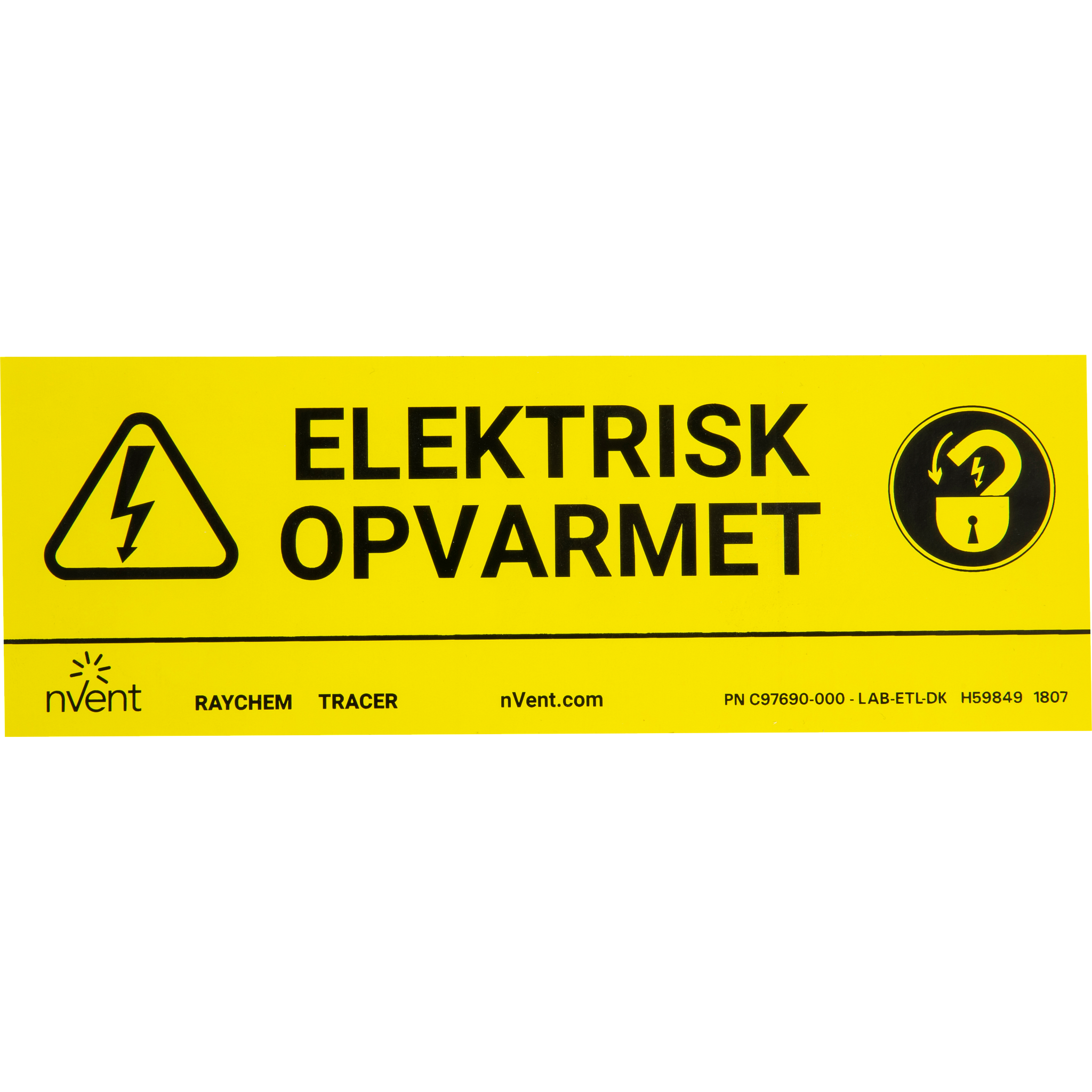 Etiquette de signalisation Raychem LAB-ETL-CH