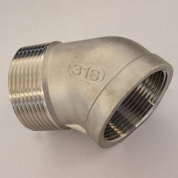 Coude 45° femelle/mâle acier inoxydable 316