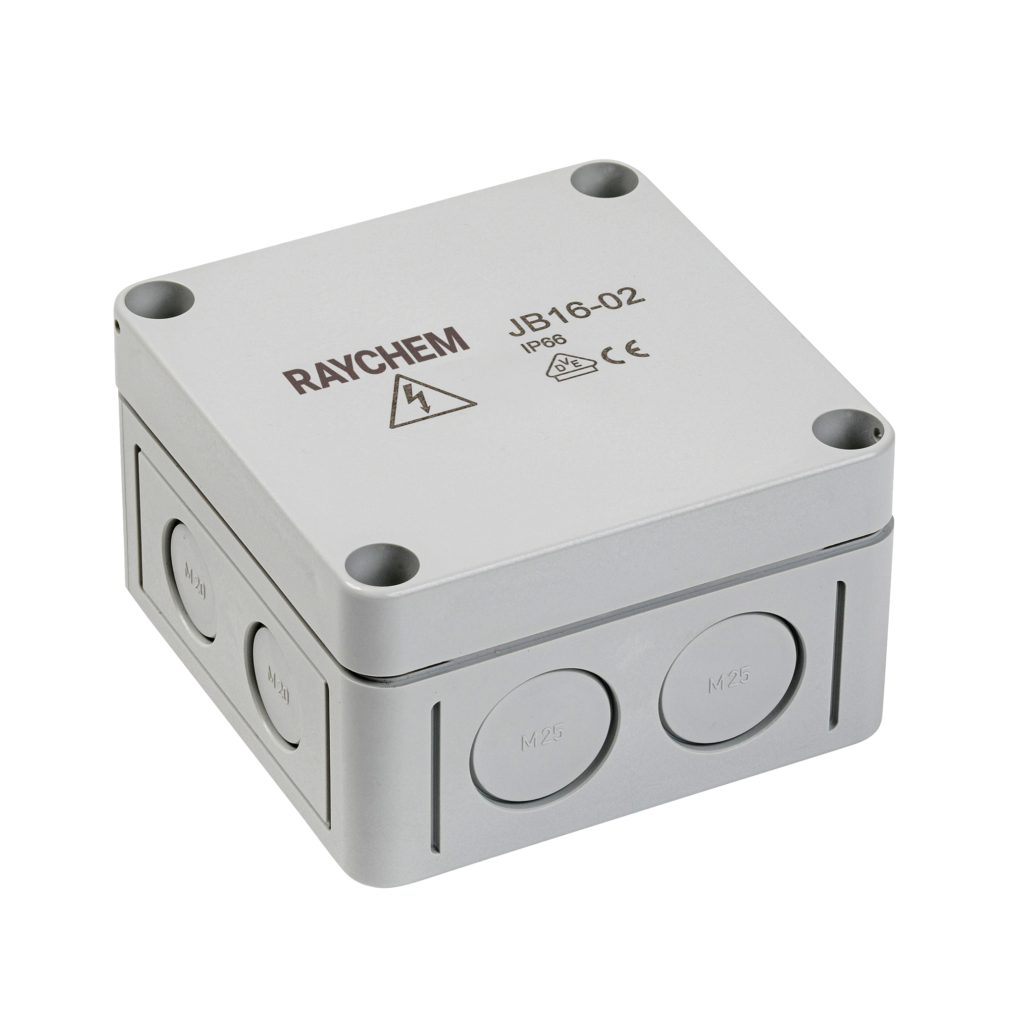 Boîtier de raccordement et de connexion résistant à la température pour fixation apparente, équipé d'un bornier, pour dérivation en T ou dérivation en X.