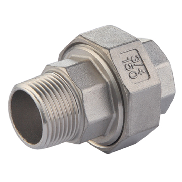 Manchon union à joint plat mâle/femelle acier inoxydable 316