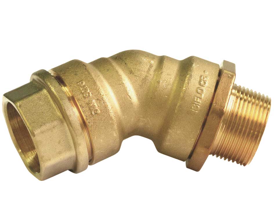 126 isiflo Coude 45° mâle en laiton