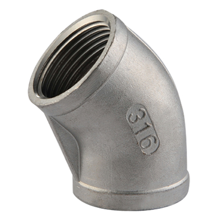 Coude 45° femelle/femelle acier inoxydable 316