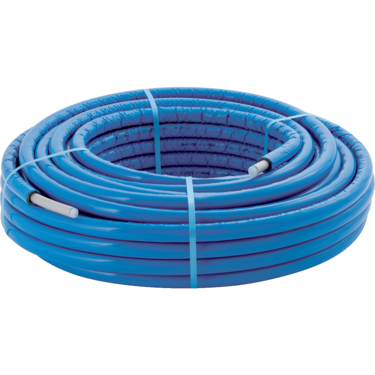 Tuyau multicouche Geberit FlowFit, pré-isolation ronde bleue, en rouleau: d=32mm, isolation=6mm, L=2