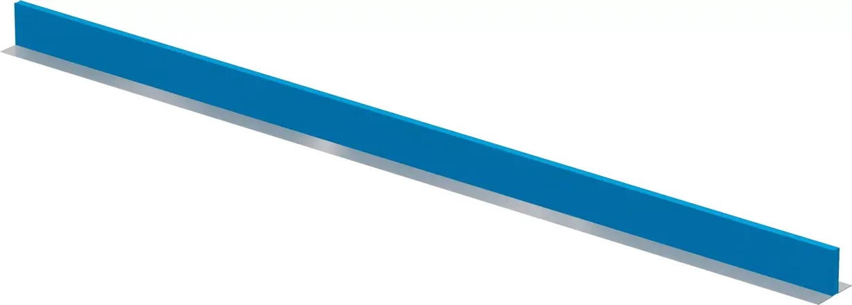 Profil de joint auto-adhésif en polyéthylène et film rigide en PET
- Pour séparer les sections de chape (par exemple aux ouvertures de portes) et pour absorber l’expansion de la chape