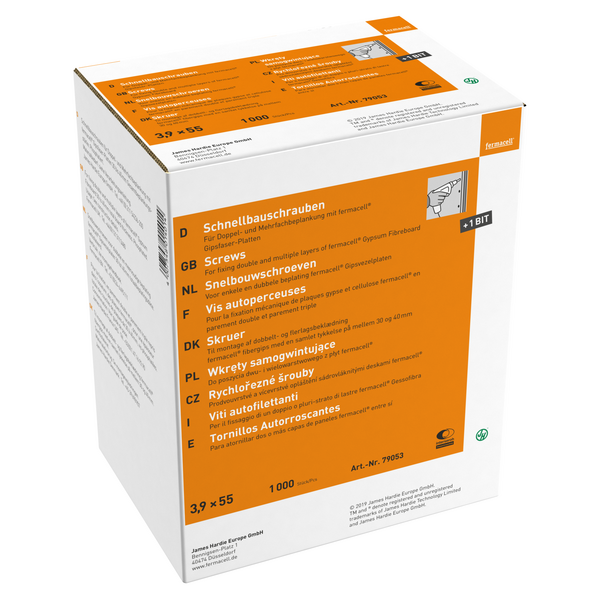 Fermacell vis 3,9 x 55 mm boîte de 1000 pcs Art 79053