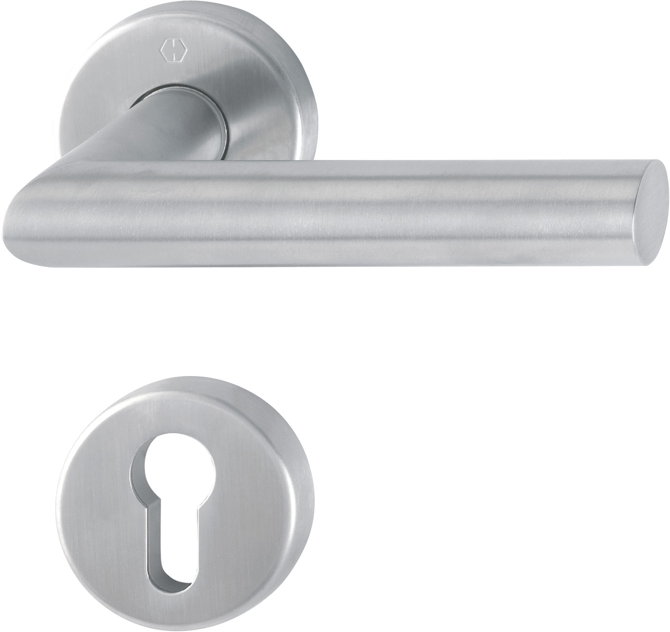 Garniture de porte 3289743 Hoppe Amsterdam 1400 inox F69 rosace PZ