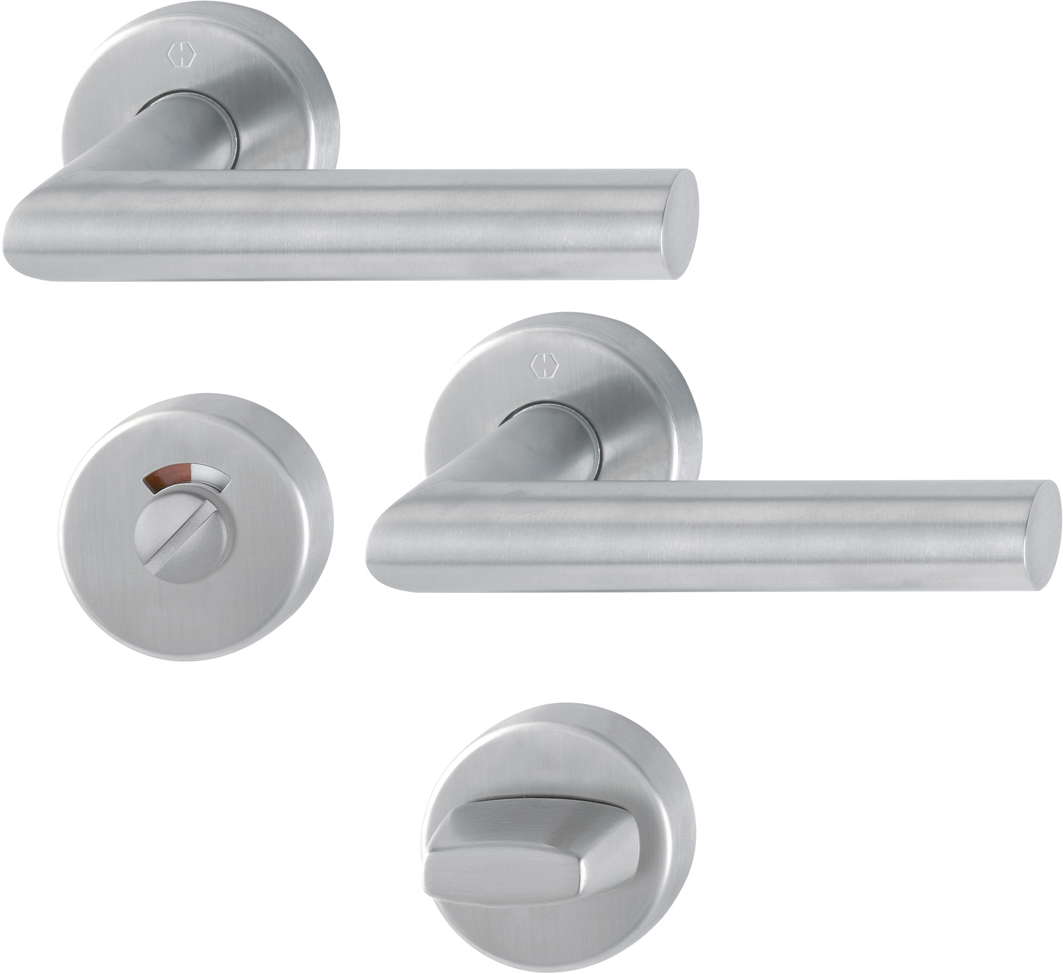 Garniture de porte 3779603 Hoppe Amsterdam 1400 inox F69 rosace WC