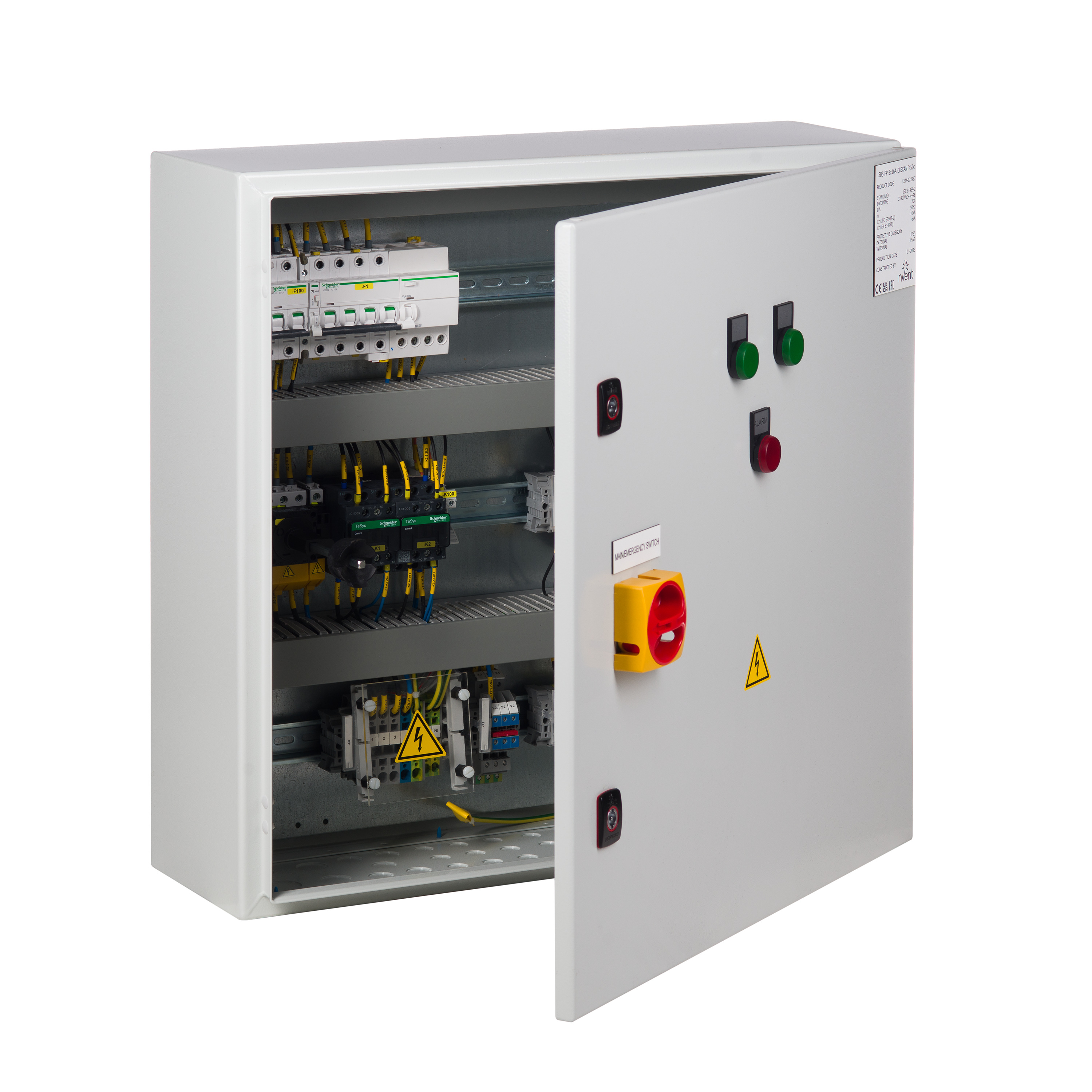 Armoire électrique pour le maintien de la température de l'eau chaude SBS-HWAT-E550C, 3 x 16 A, avec Elexant-550C-Modbus
