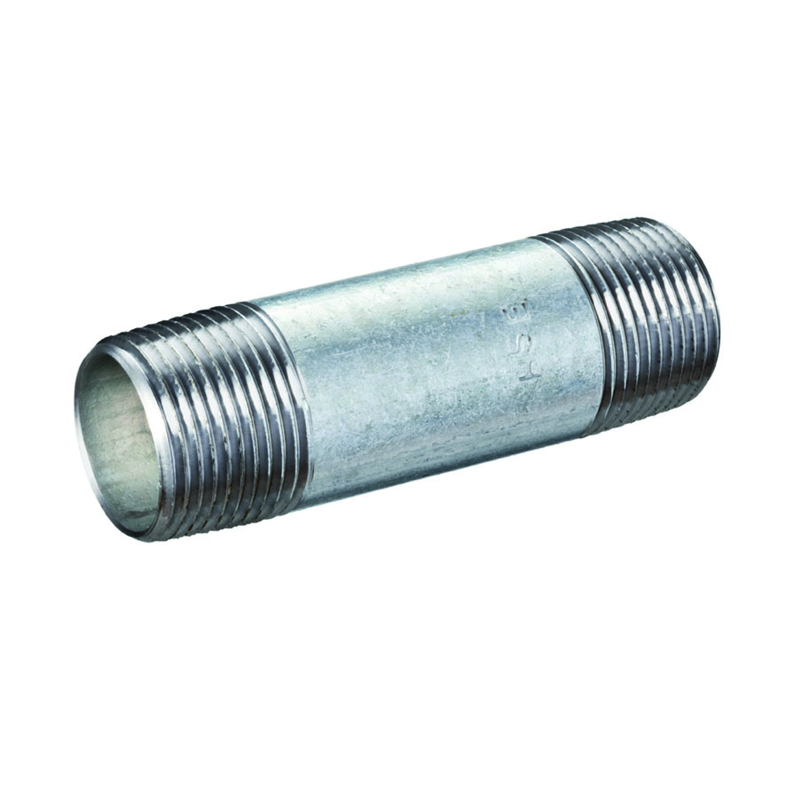 Mamelon tube galvanisé 2 1/2" x 100 mm