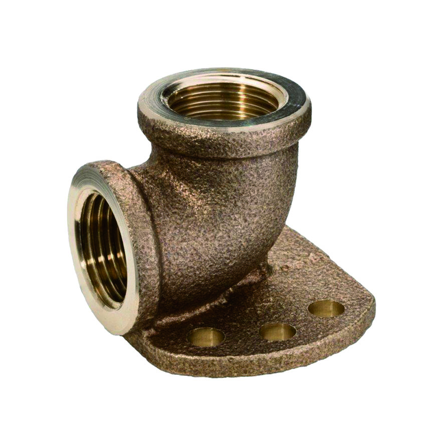 Equerre avec bride de fixation F/F 1/2", bronze