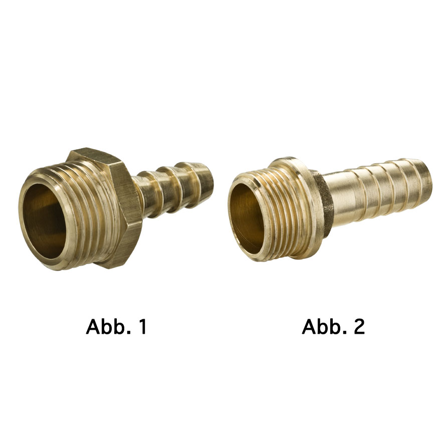 Raccord cannelé 6.0380, laiton