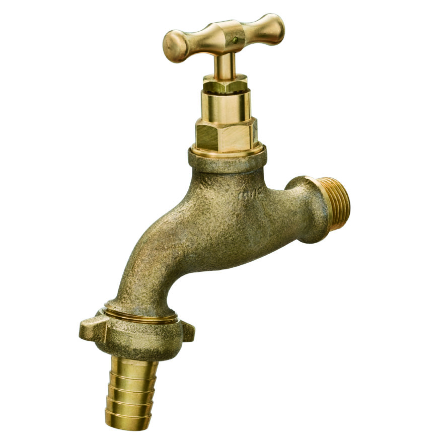 Robinet de puisage 1/2" avec raccord 3/4" x 17 mm