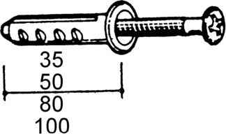 K 6 35 DREHSTIFTDUEBEL PACKET 100 STK KNAUF 3537