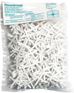 Distanziatori a croce per fughe, 3.0 mm 200 pz sacchetto