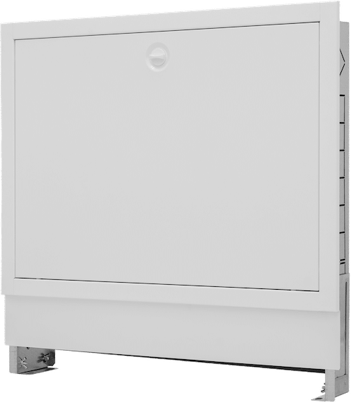 Coffret à encastrer ProOne, 600 mm, avec porte et cadre,
Coffret en Tôle d'acier galvanisée, Porte et cadre laqués blanc (RAL 9016), Hauteur : réglable de 704 à 884 mm
Profondeur : réglable de 110 à 150 mm