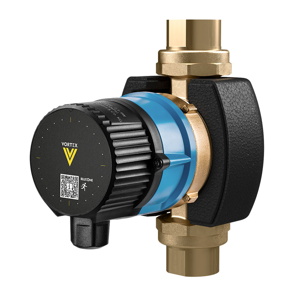Circulateur Vortex BWO 155 V, 3/4"
Sans module de régulation (=fonctionnement permanent)
Avec moteur à aimant permanent
Avec protection contre la marche à sec
Pour courant alternatif 230 V
Corps de pompe avec raccords filetés 1 1/4" - 3/4"
Avec dispositif anti-retour intégré et vanne d'arrêt à bille